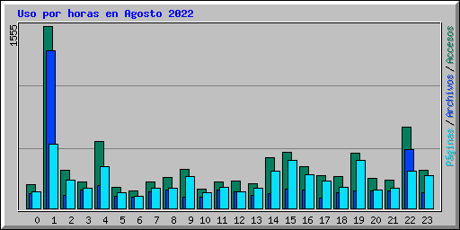Uso por horas en Agosto 2022