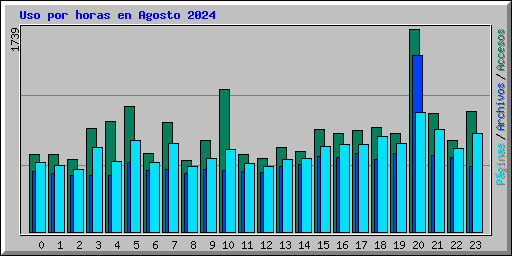 Uso por horas en Agosto 2024