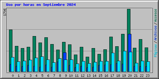 Uso por horas en Septiembre 2024