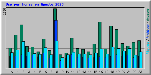 Uso por horas en Agosto 2025